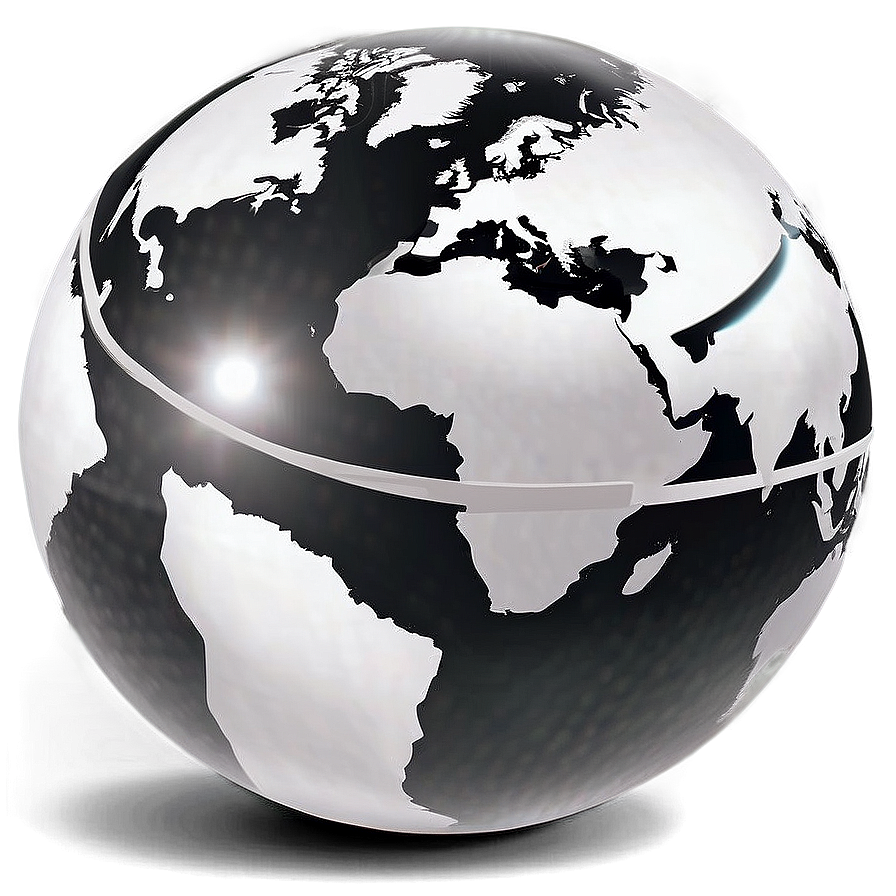 Monochrome Globe Design Png Que