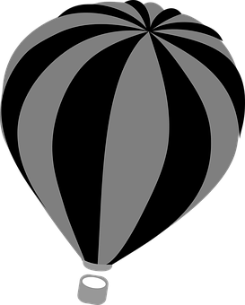 Monochrome Hot Air Balloon Graphic