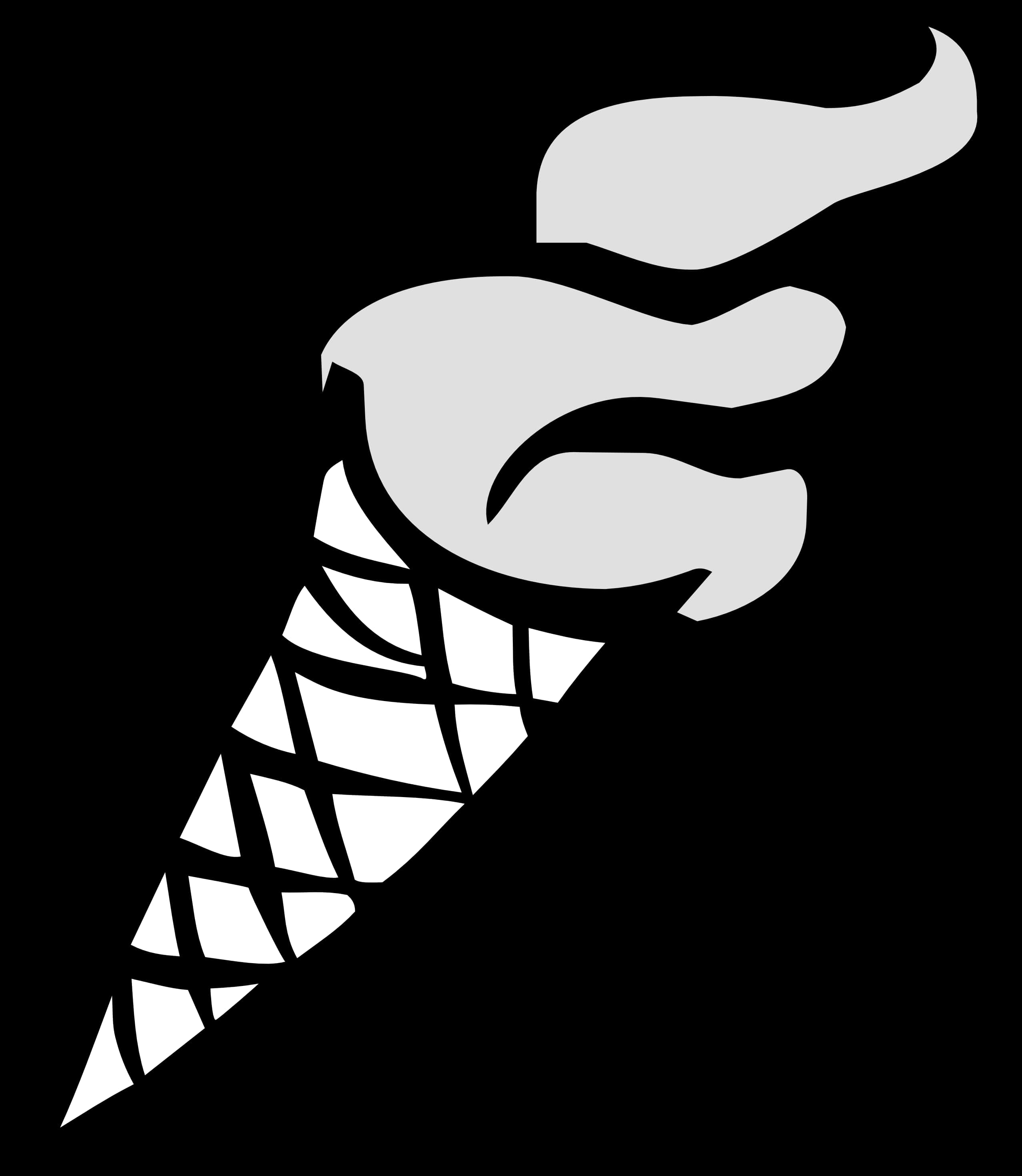 Monochrome Ice Cream Cone Clipart