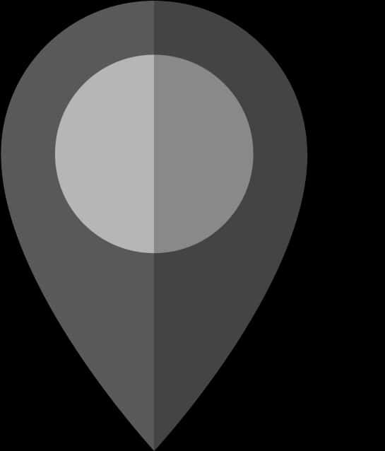 Monochrome Location Pin Icon