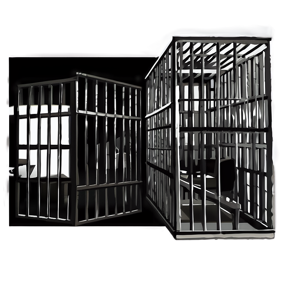 Monochrome Prison Cell Png 06202024