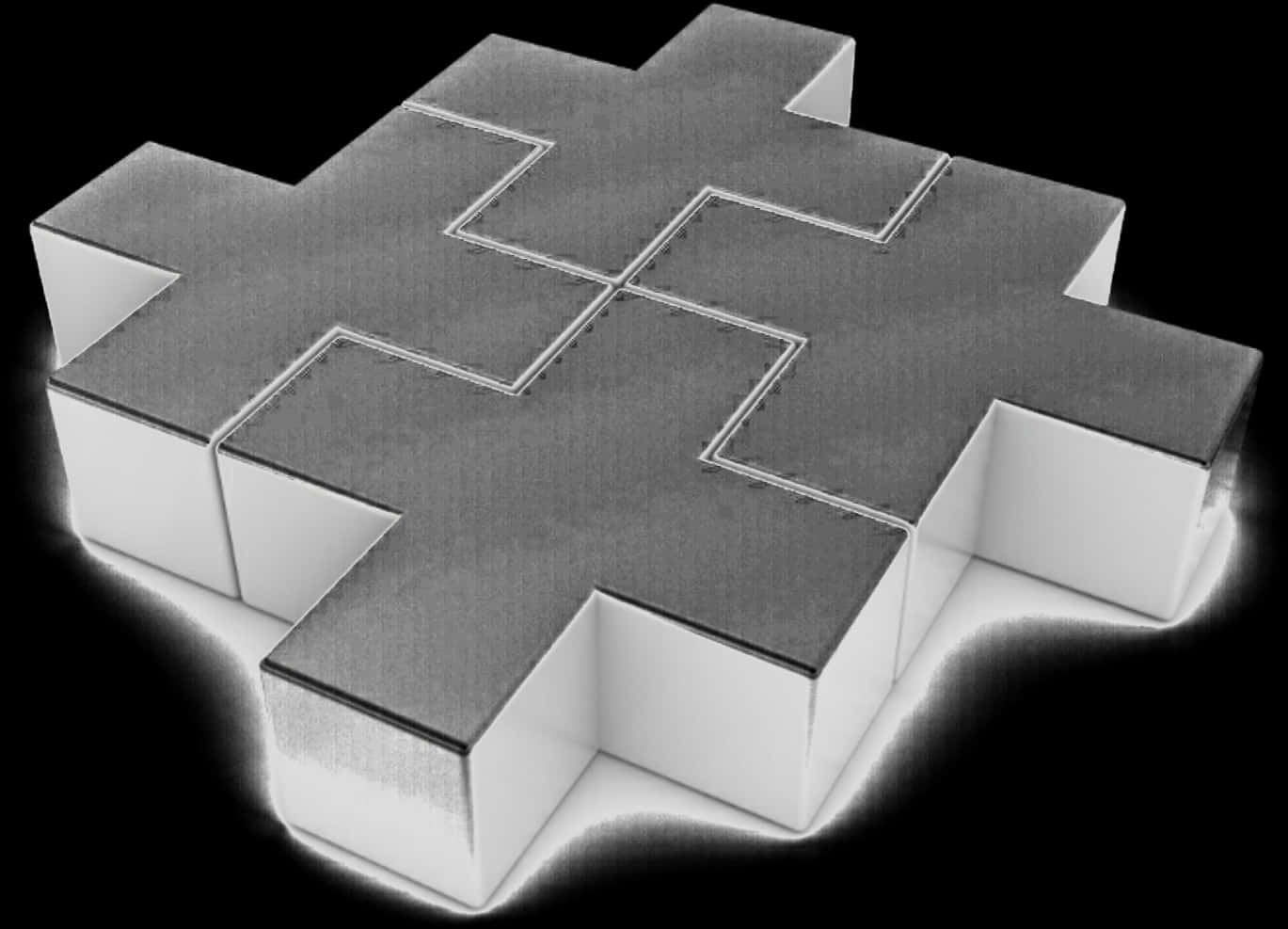 Monochrome3 D Puzzle Piece