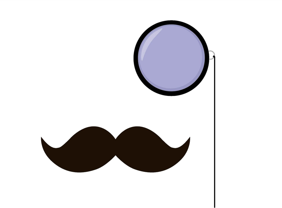 Monocleand Moustache Graphic