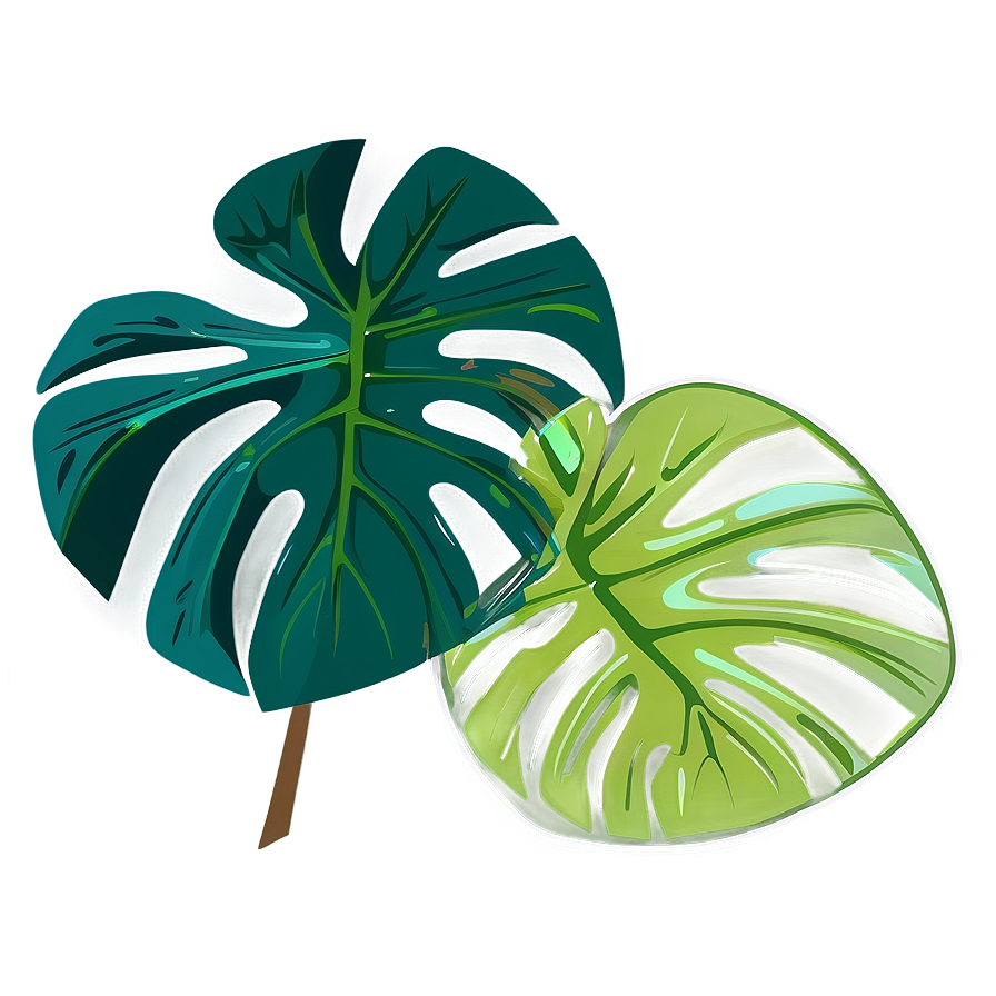 Monstera Leaf Flat Design Png Iuc19