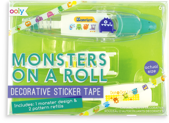 Monsters On A Roll Decorative Sticker Tape Packaging