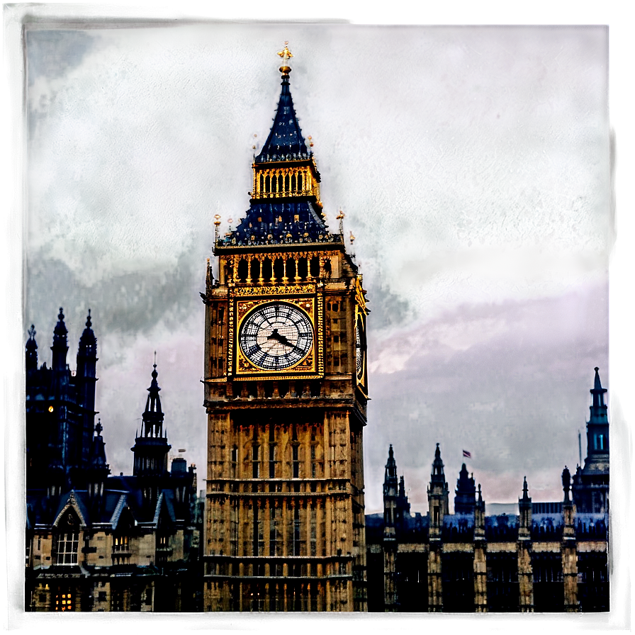 Moody Big Ben In Rain Png Mql