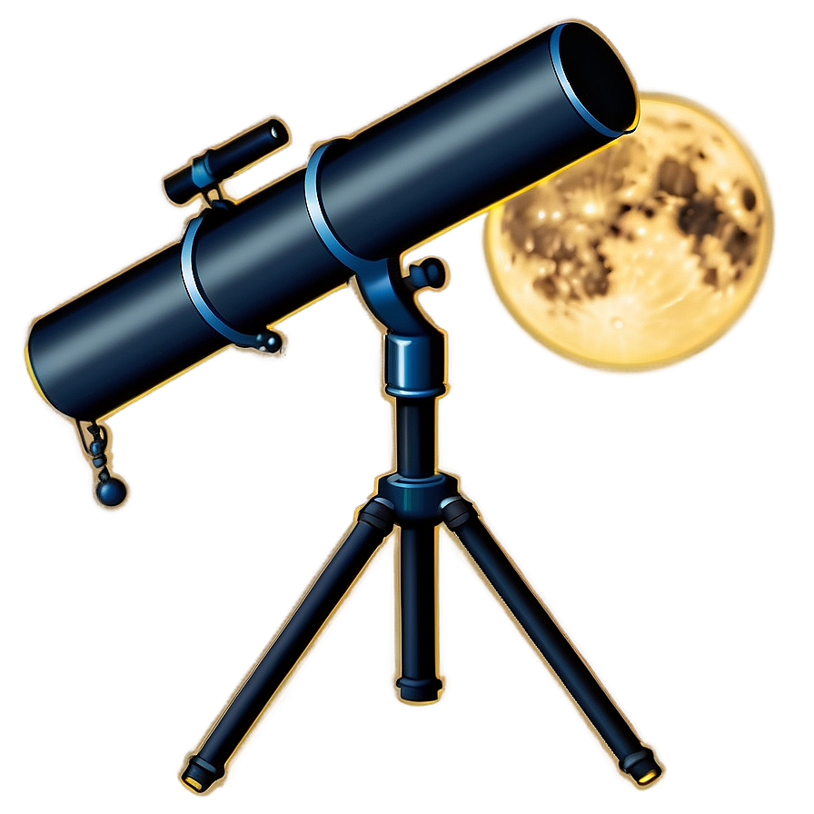 Moon And Telescope Transparent Png Rtj