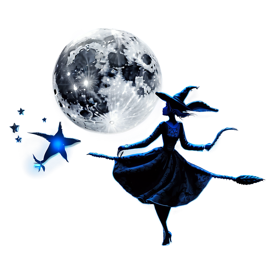 Moon And Witch Transparent Png Bra40