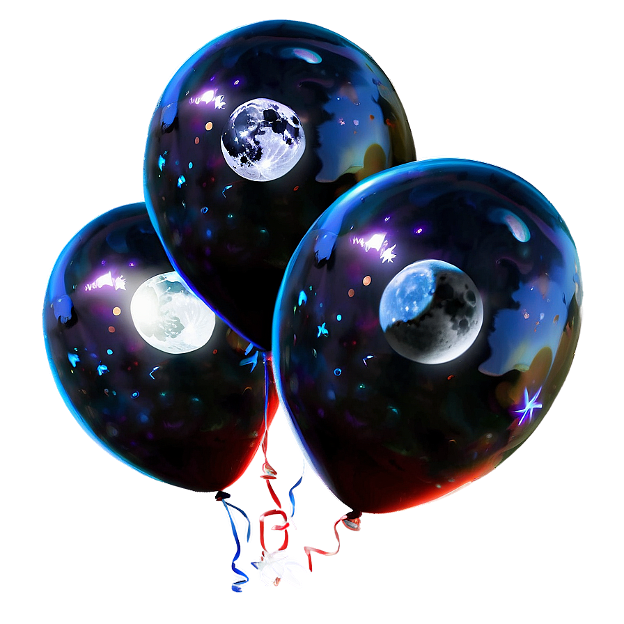 Moon Balloons Png 05042024