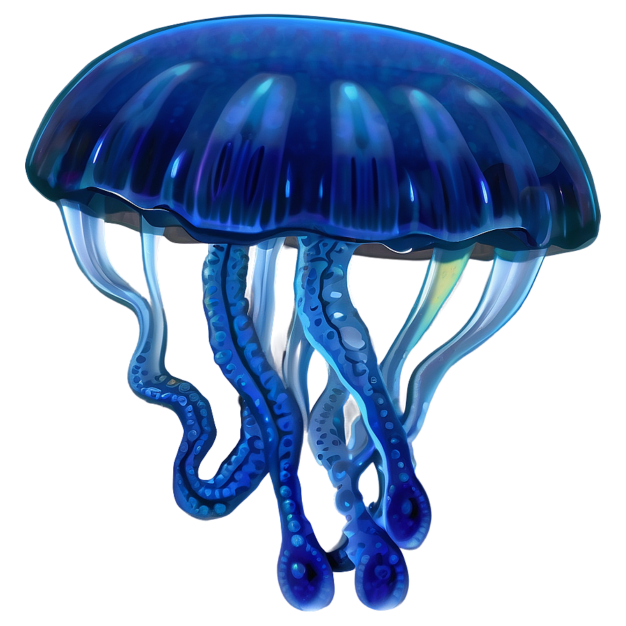 Moon Jelly In Deep Blue Png 13