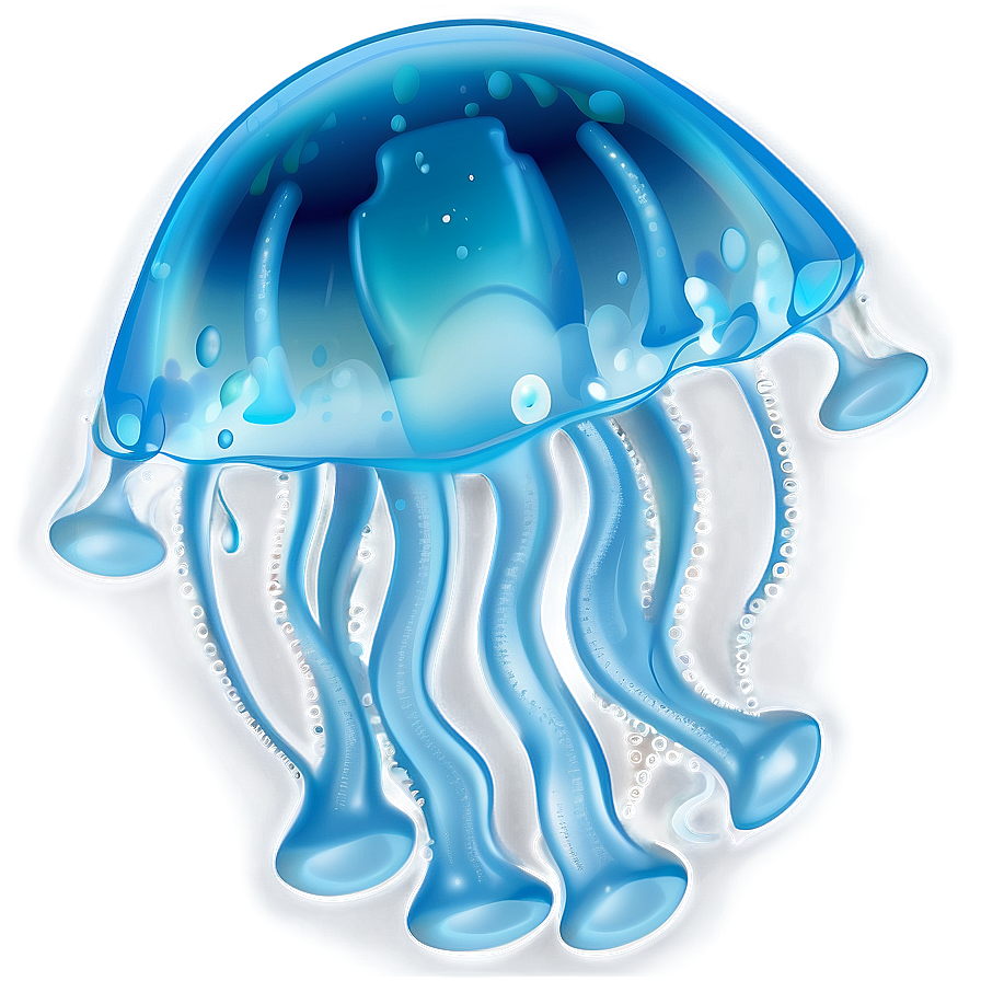 Moon Jelly In Ocean Scene Png 42