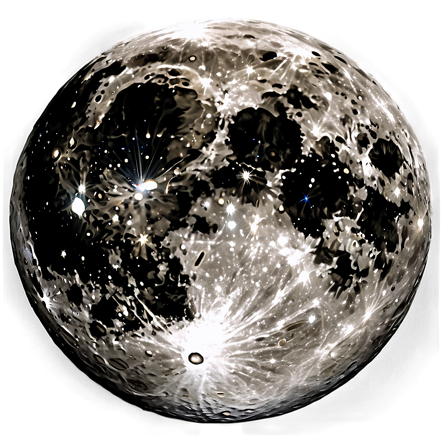 Moon Surface Night Sky View Png 8