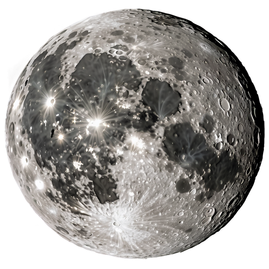 Moon Surface With Deep Craters Png 30