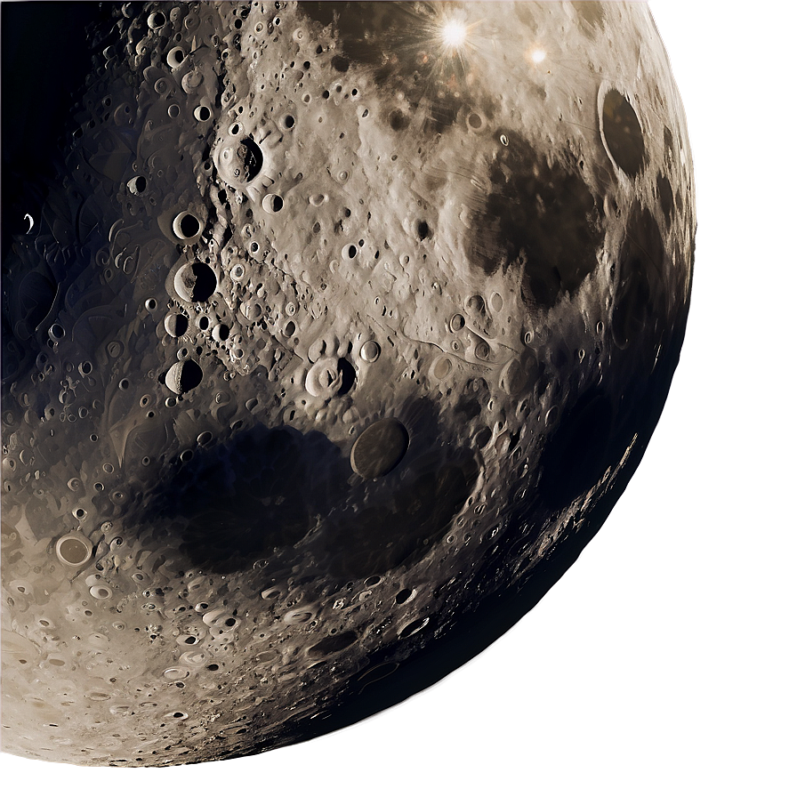 Moon Surface With Satellite Orbiting Png Awa