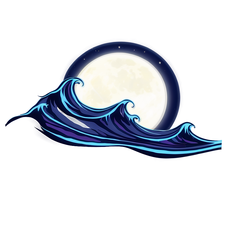 Moonlit Night Wave Png Rgd77