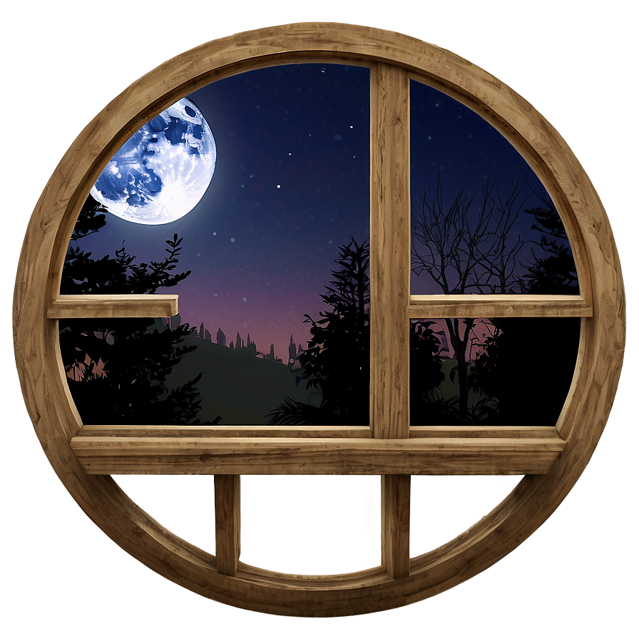 Moonlit Night Window Png Nhd