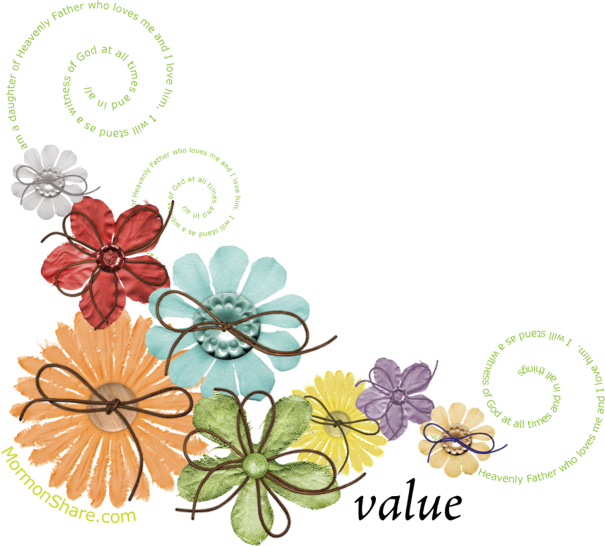 Mormon Values Floral Graphic