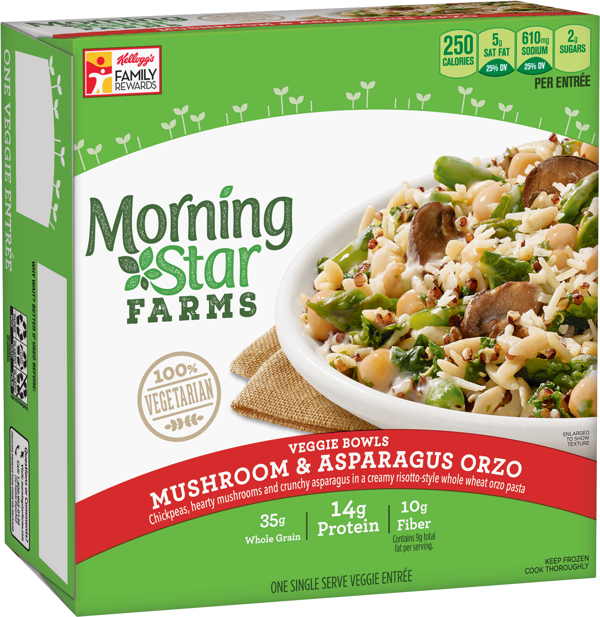 Morning Star Farms Mushroom Asparagus Orzo Veggie Bowl