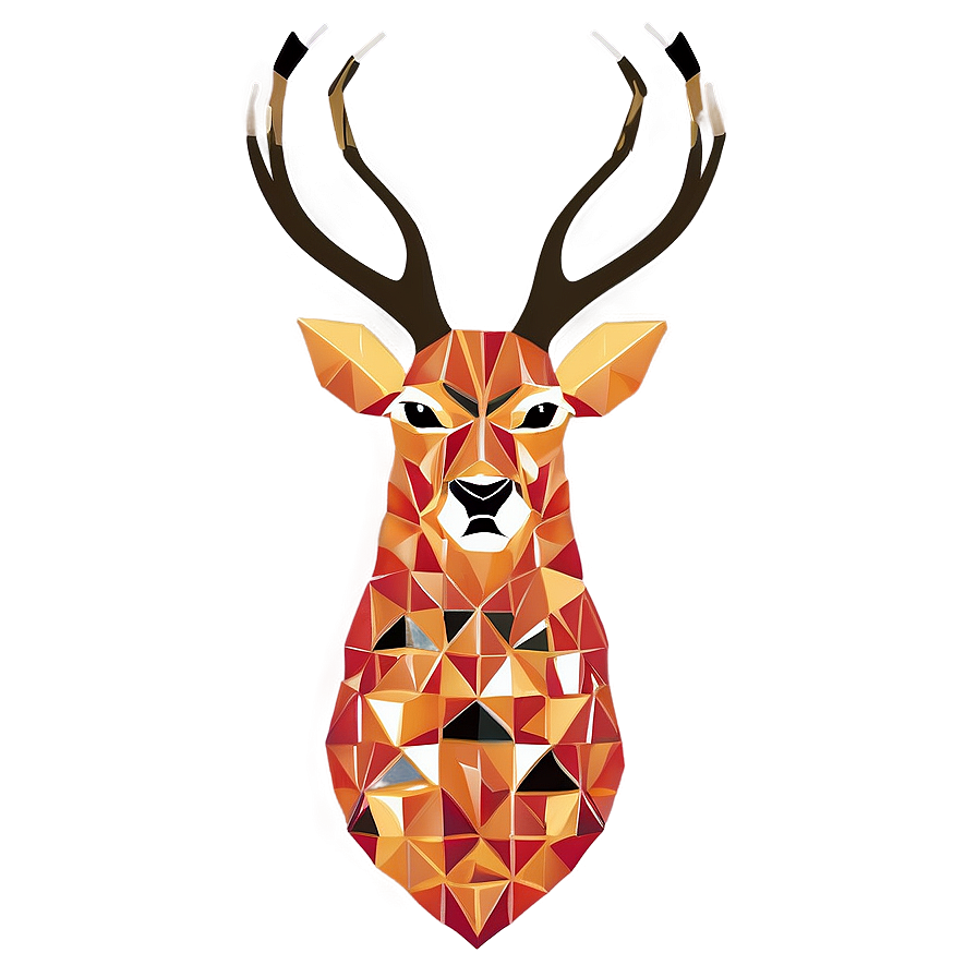 Mosaic Deer Head Pattern Png 52