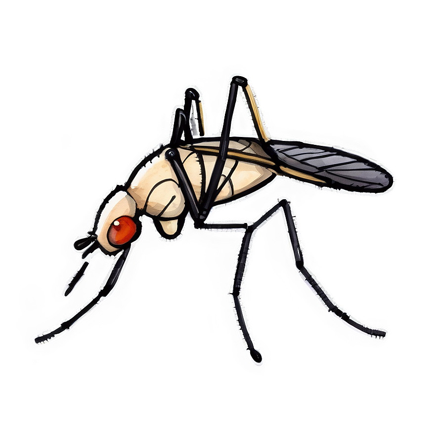 Mosquito In Watercolor Png Swe