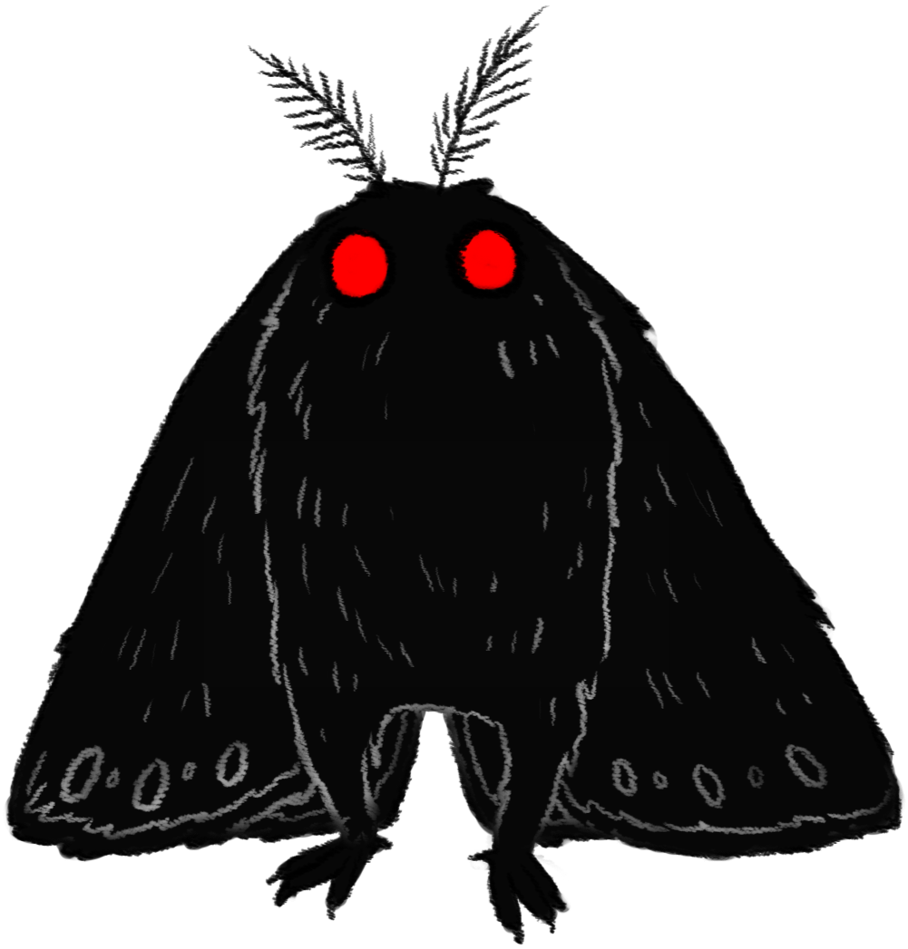 Mothman Cryptid Illustration