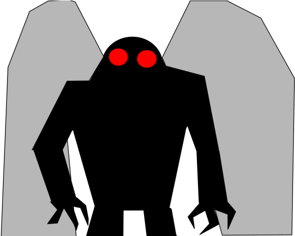 Mothman Silhouette Red Eyes