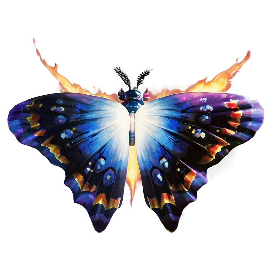 Mothra Fire Background Png 06252024