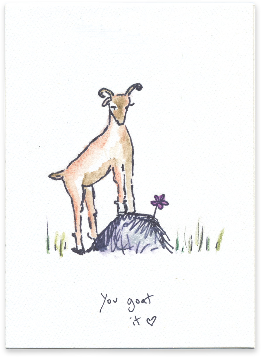 Motivational Goat Sketch