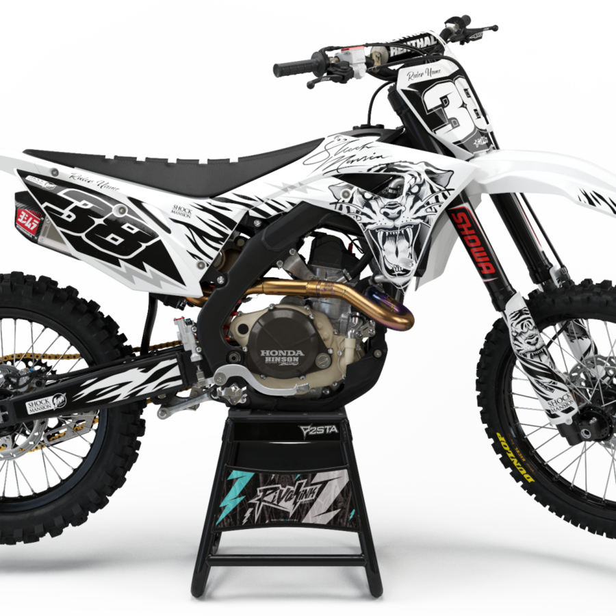 Motocross Honda Bike On Stand