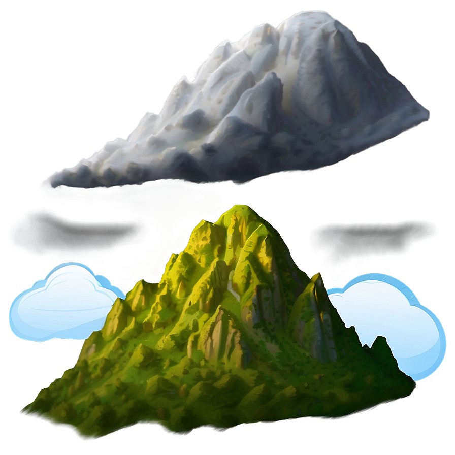 Mountain And Clouds Png Odw