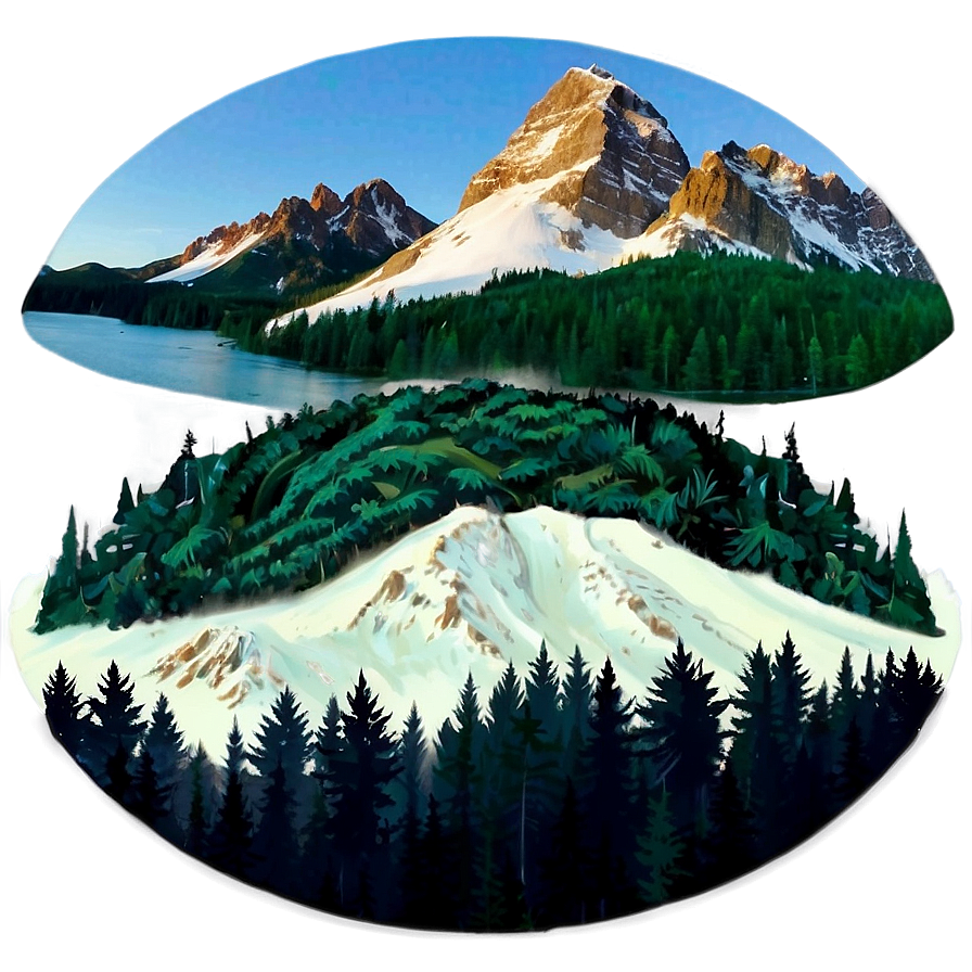 Mountain And Forest Png Wnm79