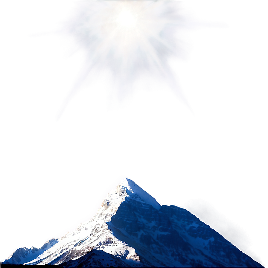 Mountain And Sunrays Png Qjr