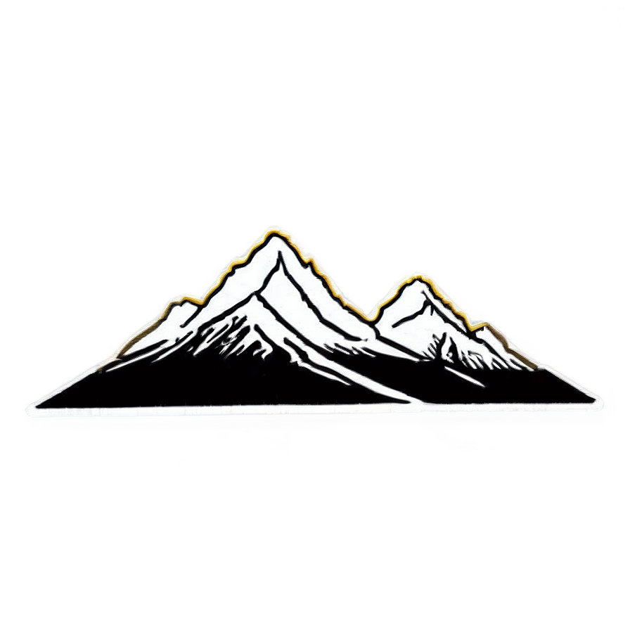 Mountain Doodle Png 05212024