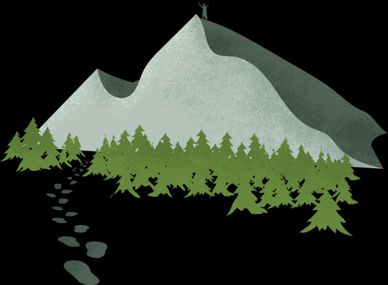 Mountain Forest Illustration
