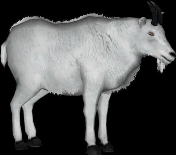 Mountain Goat3 D Model Isolated