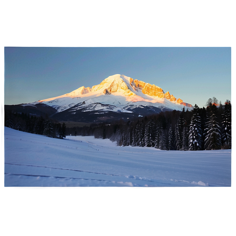 Mountain In Winter Png Vvr