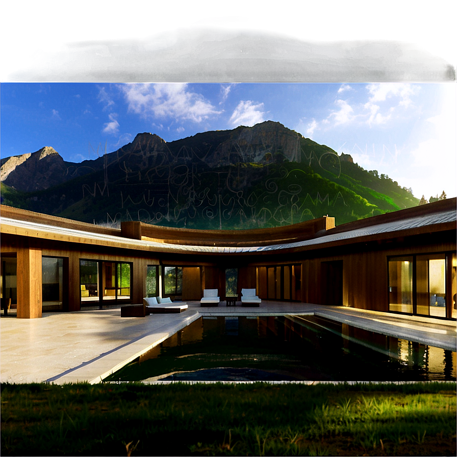 Mountain Mansion Panorama Png Oqh