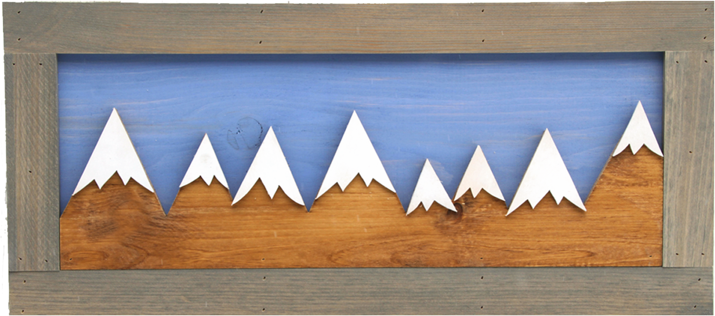 Mountain Peaks Wooden Wall Art