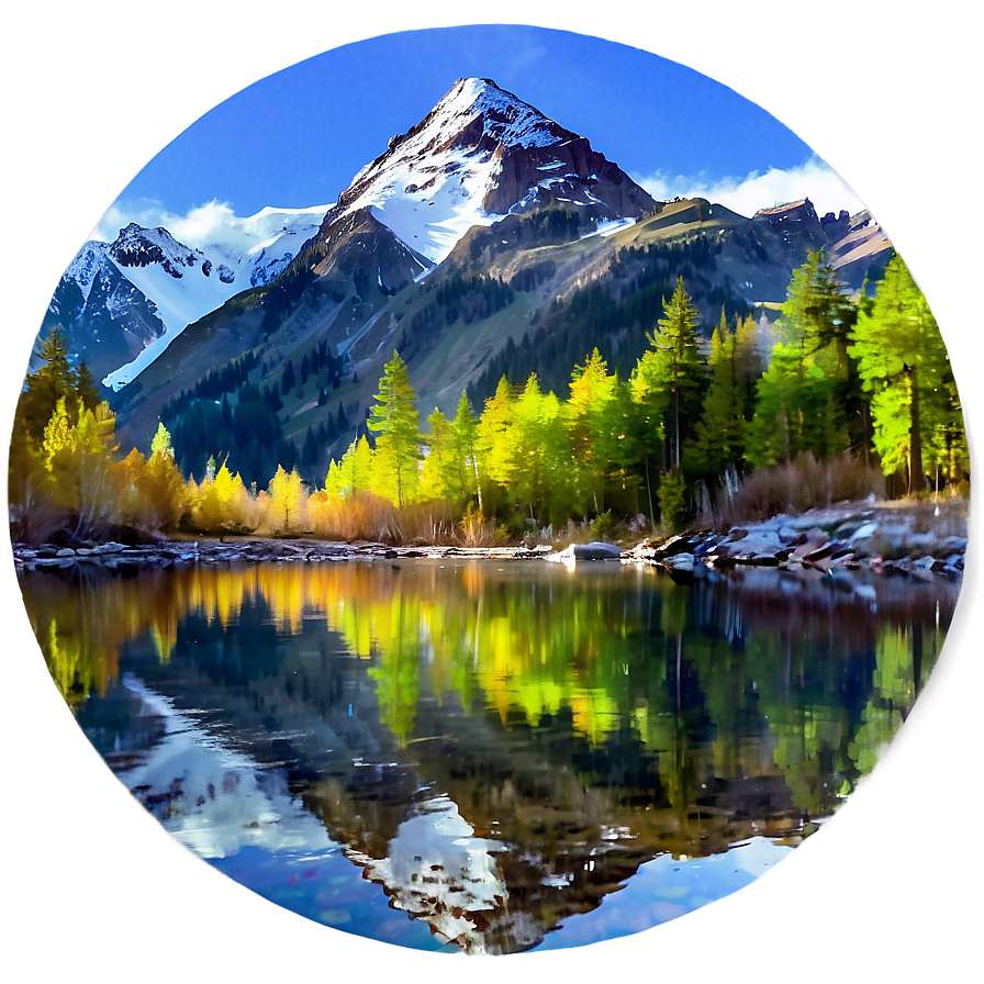 Mountain Reflection In Water Png Cdg18