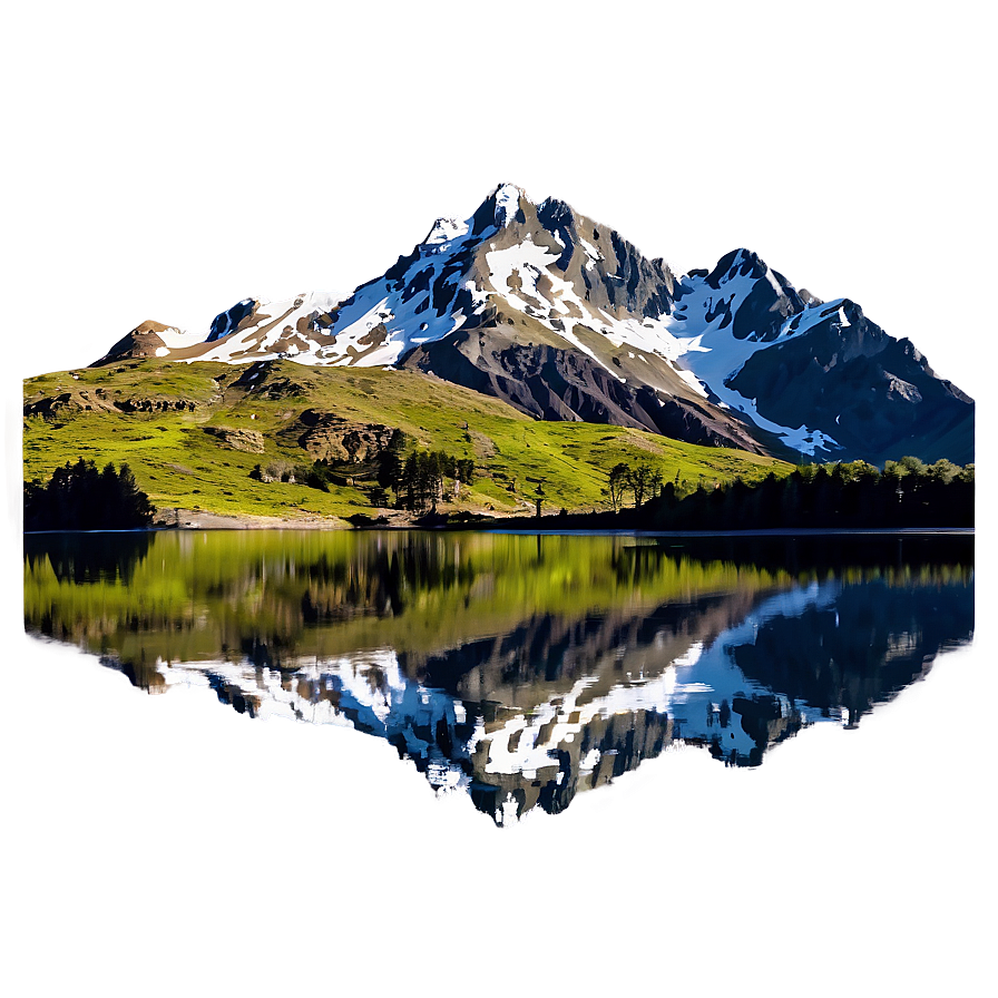 Mountain Reflection In Water Png Fmu