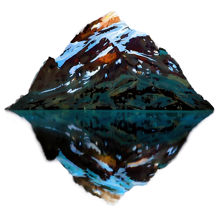 Mountain Reflection In Water Png Ofi