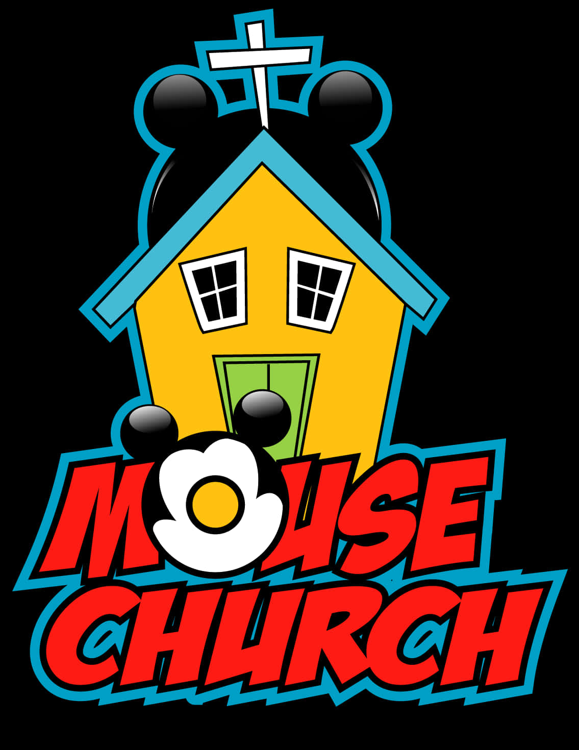 Mouse Church Graphic Illustration