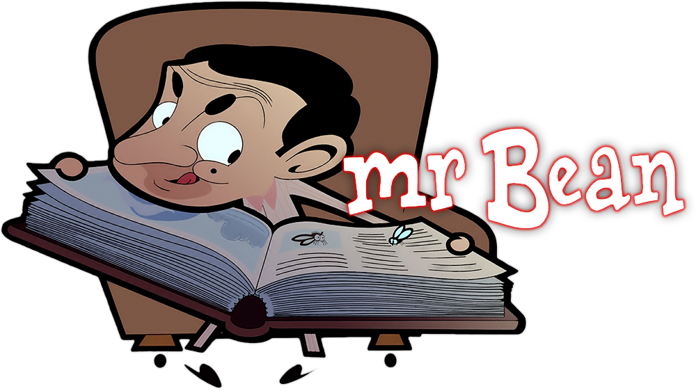 Mr Bean Reading Book Cartoon