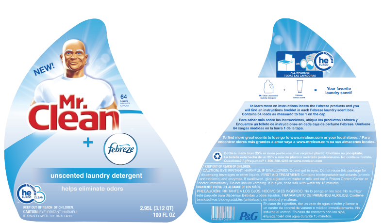 Mr Clean Febreze Laundry Detergent Packaging