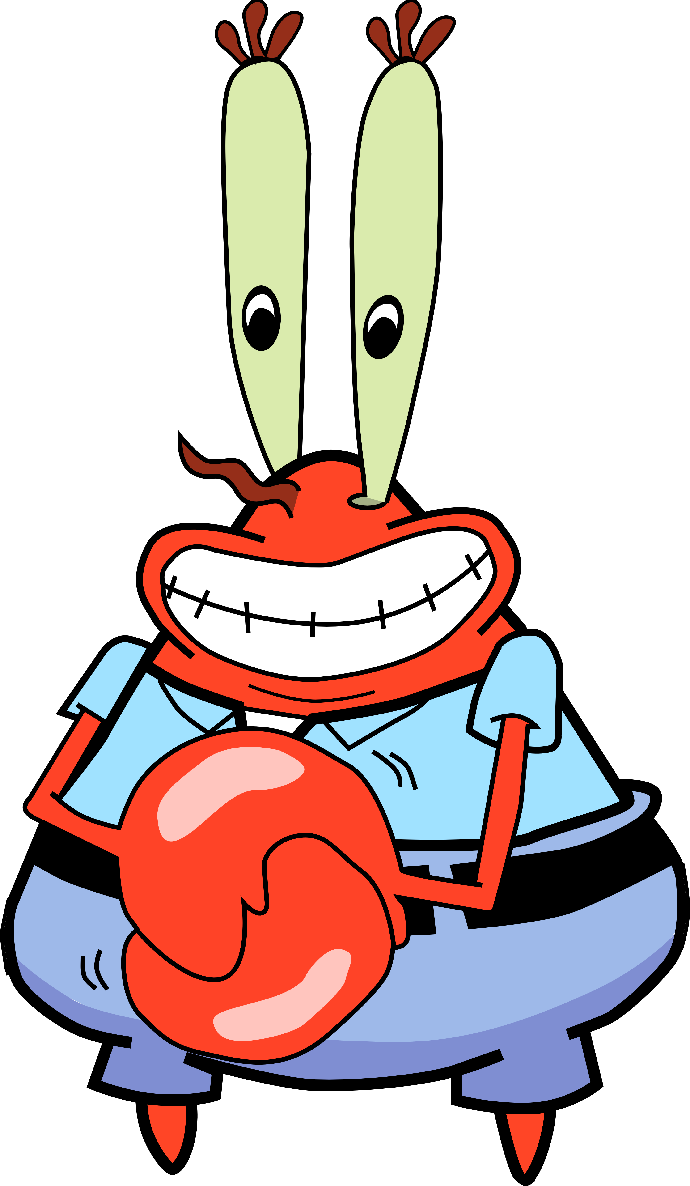 Mr Krabs Smiling Cartoon Character