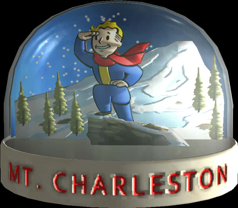 Mt Charleston Snow Globe Superhero