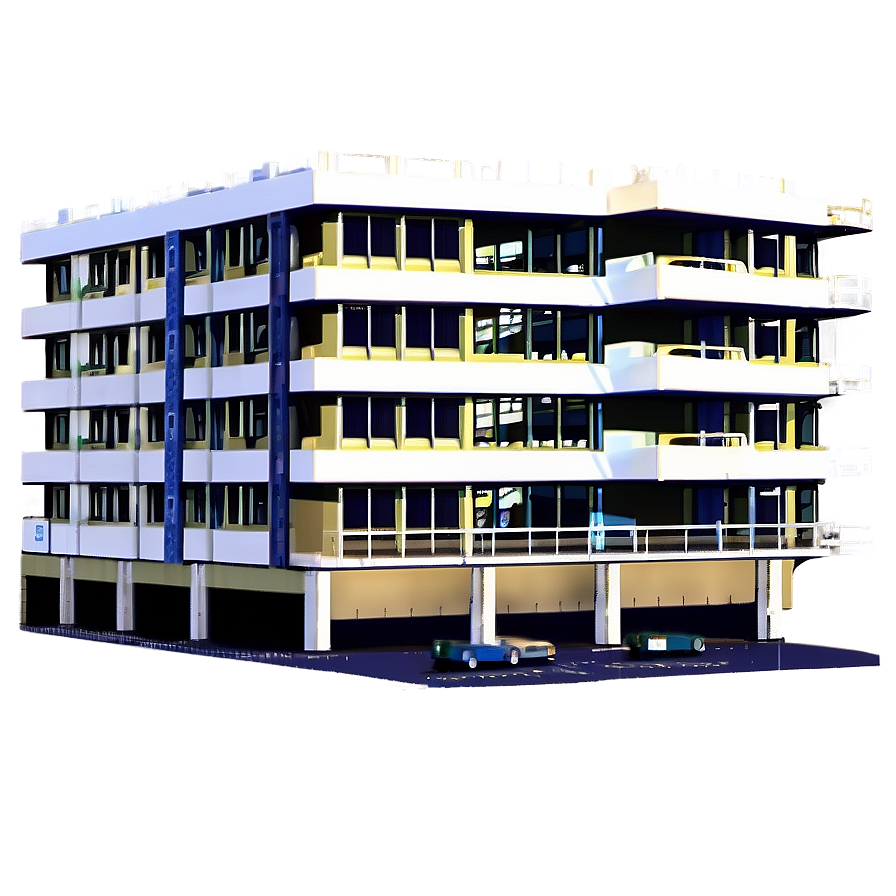 Multi-level Parking Garage Building Png 05242024