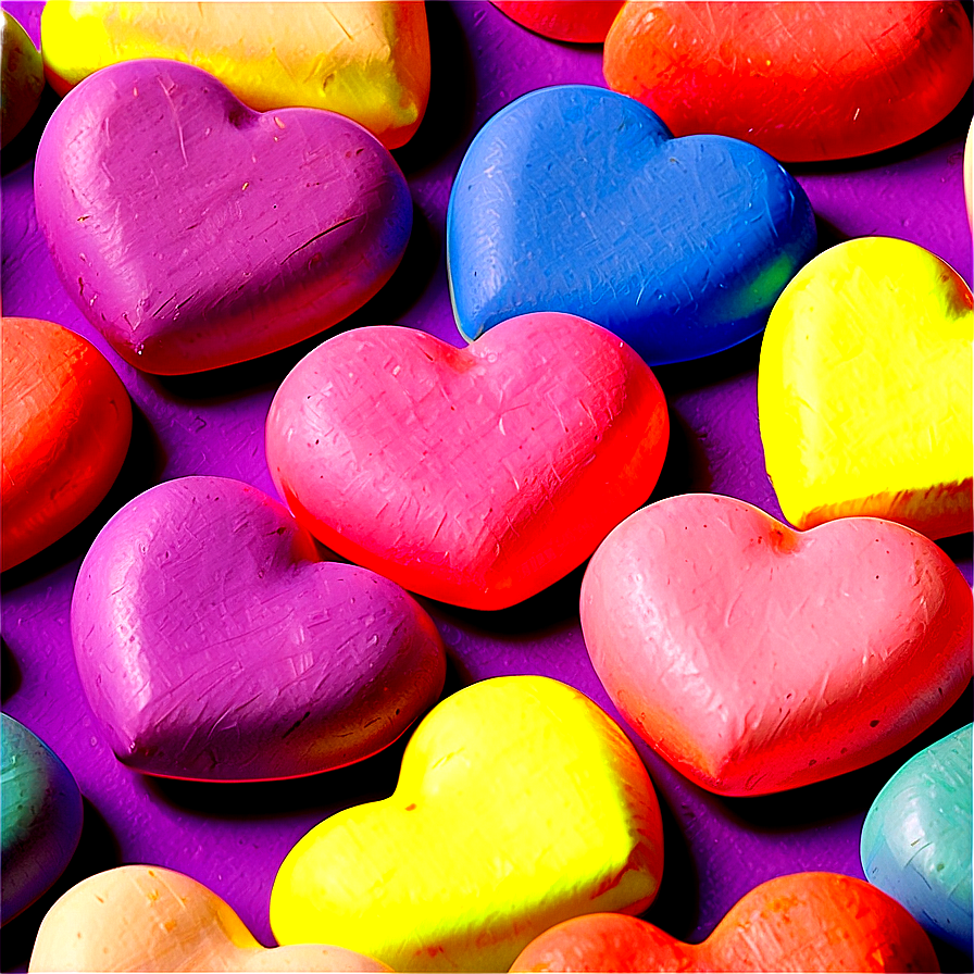 Multicolored Candy Hearts Png Jcm34