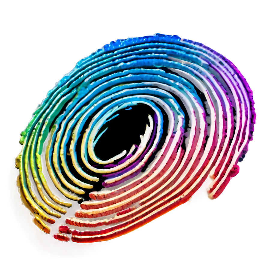 Multicolored Fingerprint Artwork Png Iwn