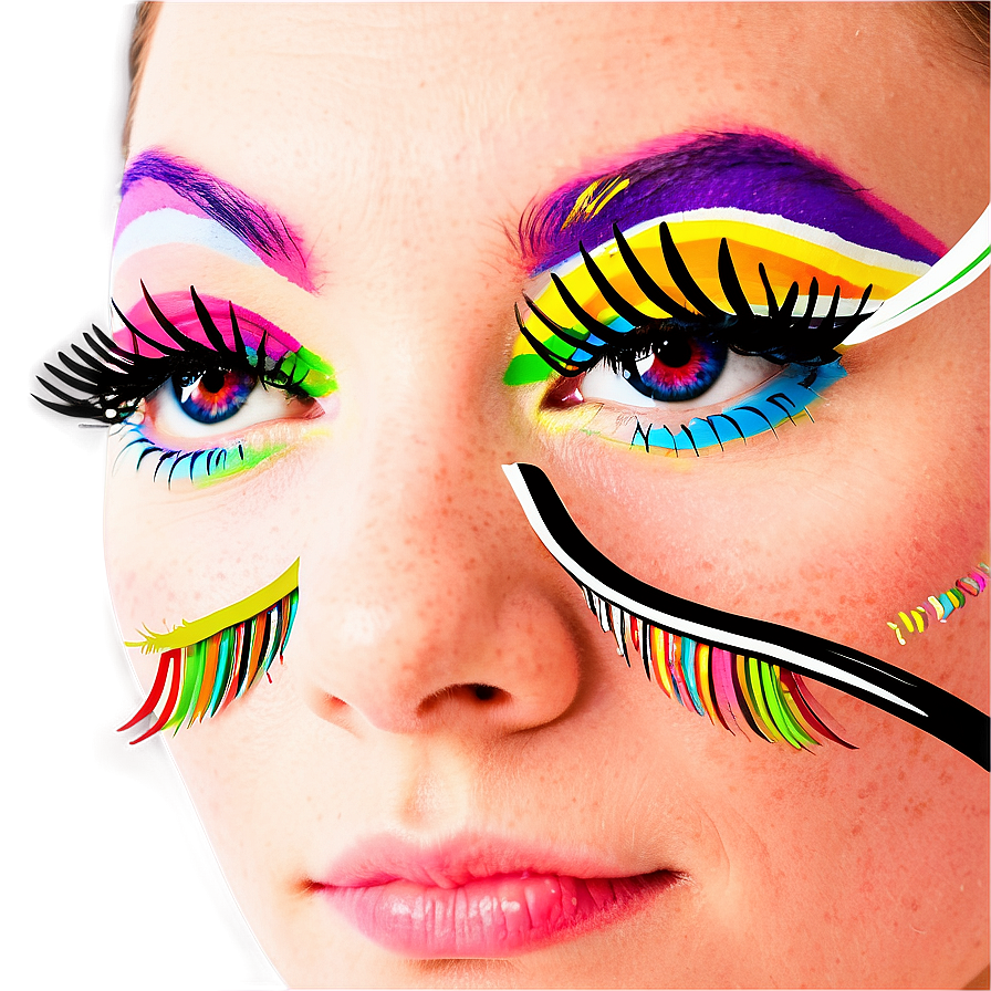Multicolored Party Lashes Png 91